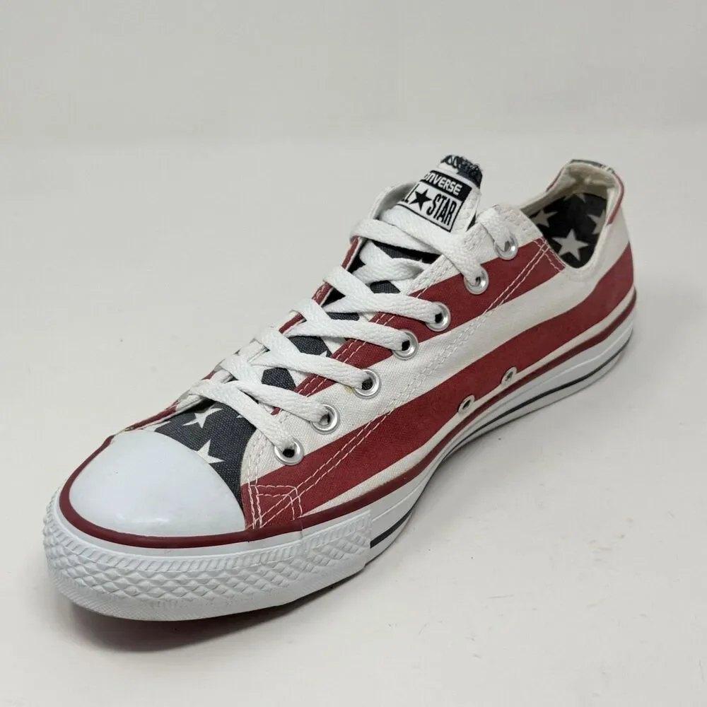 Converse Low Top Sneakers in Red, White, Black